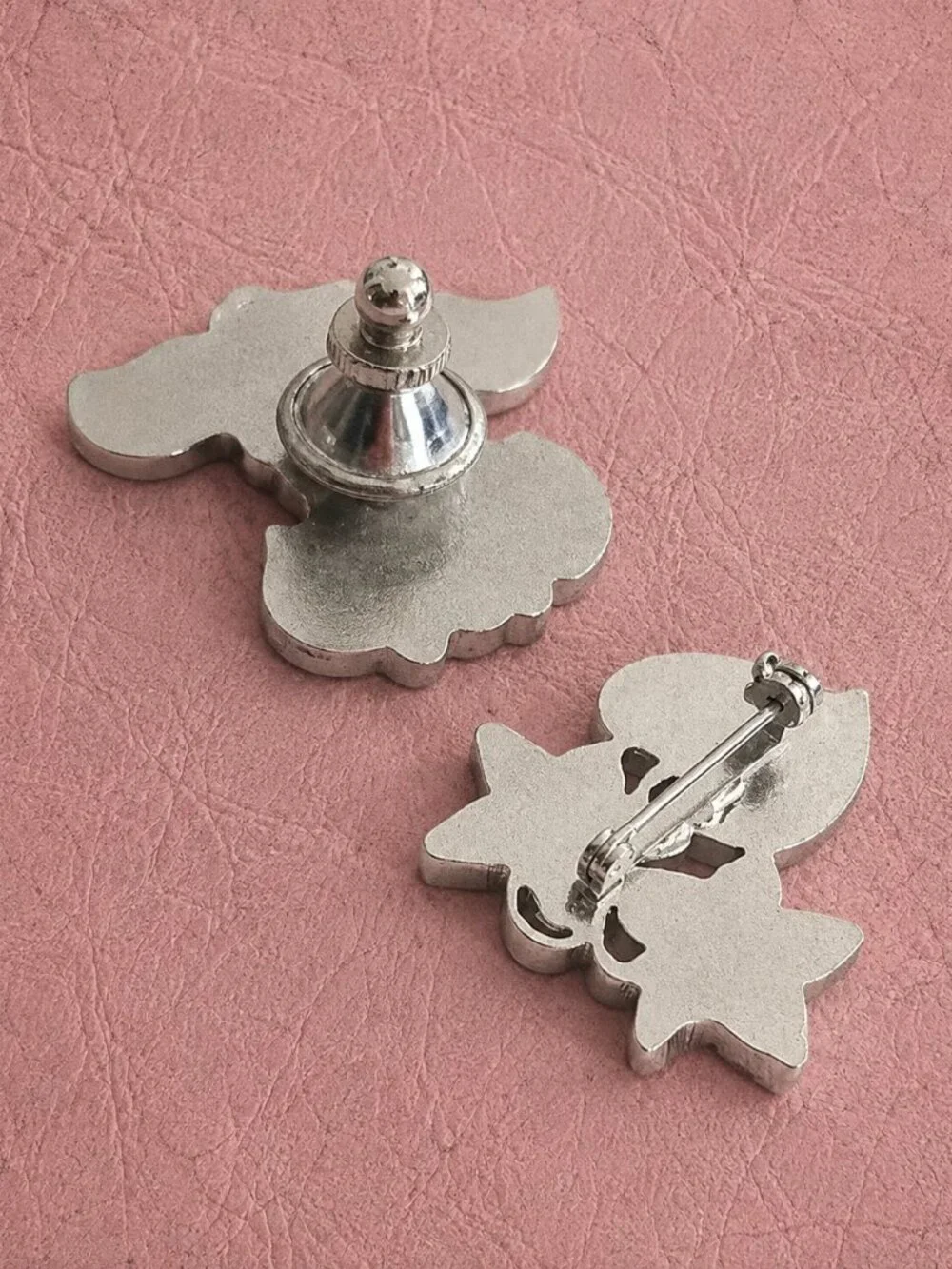 Botanical Lamb Vintage Sheep Violet Flowers Vintage Lapel Pin Brooch Set (2)